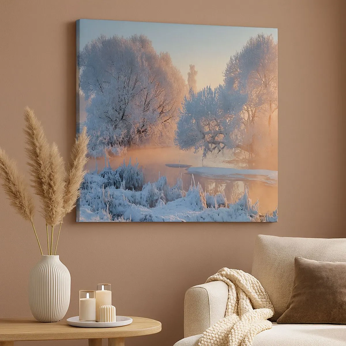 Bild auf Leinwand - Leinwandbild - Alles im Kristall glänzt in der Sonne - 30x30 cm