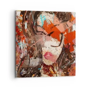 Bild auf Leinwand - Leinwandbild - Niemand weiß, was du wirklich bist - 70x70 cm