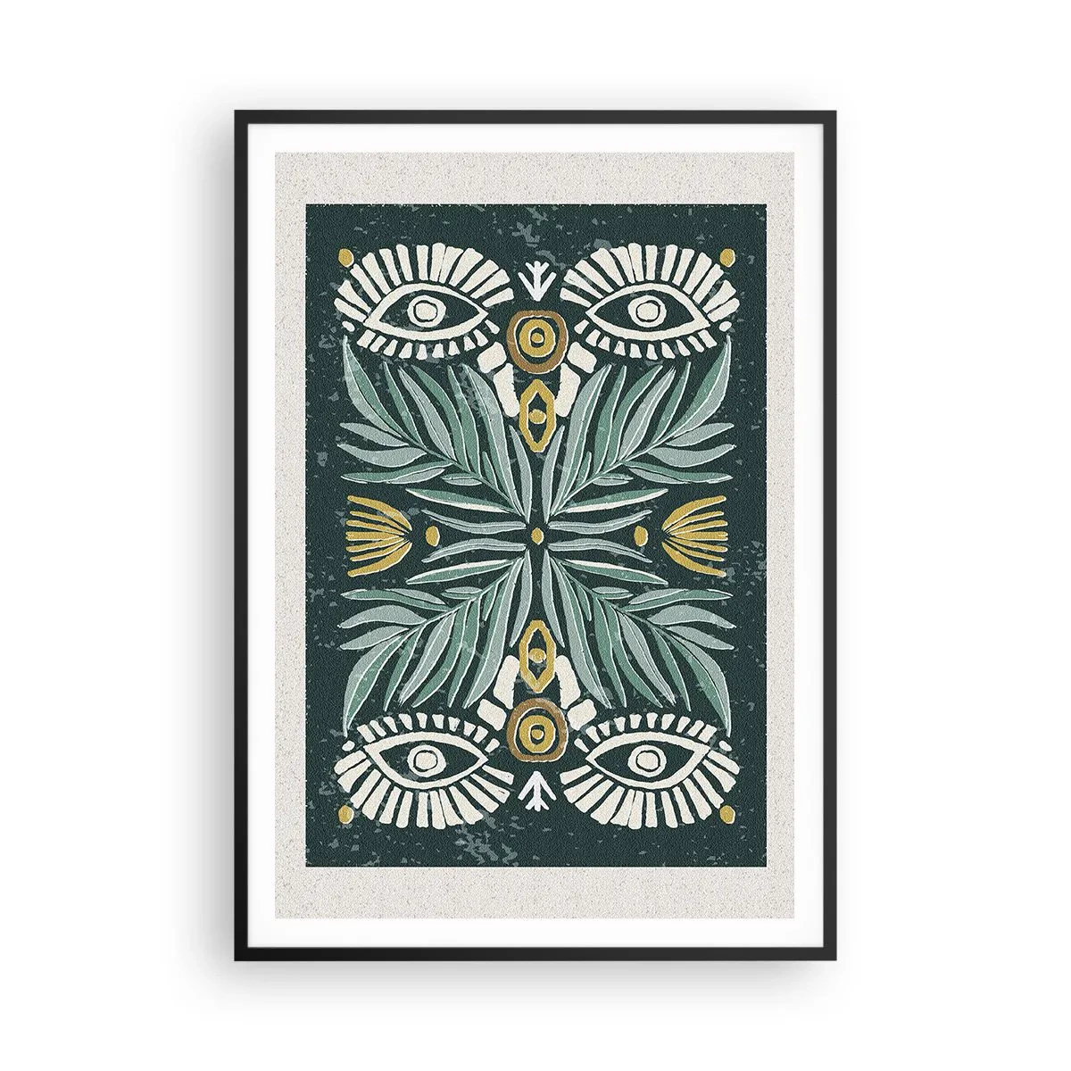 Poster in einem schwarzem Rahmen - Wie ein Volksausschnitt - 70x100 cm