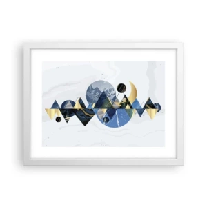 Poster in einem weißen Rahmen - Geometrische Landschaft - 40x30 cm