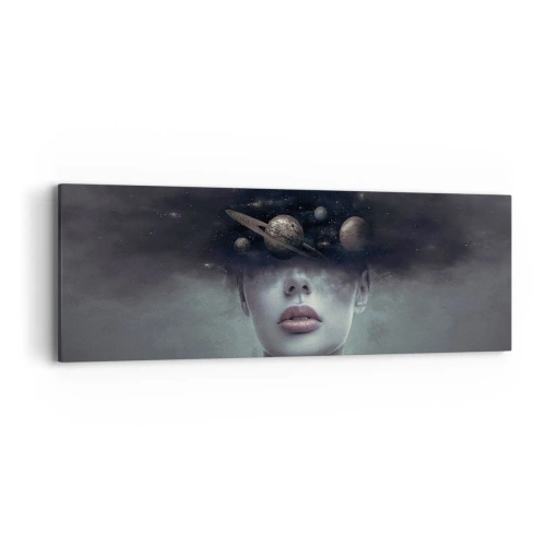 Bild auf Leinwand - Leinwandbild - Und die Planeten spielen verrückt ... - 90x30 cm