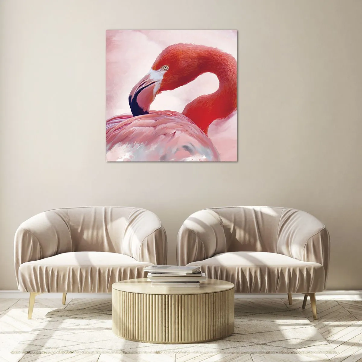 Glasbild - Bild auf glas - Vogel Schönheit - 70x70 cm