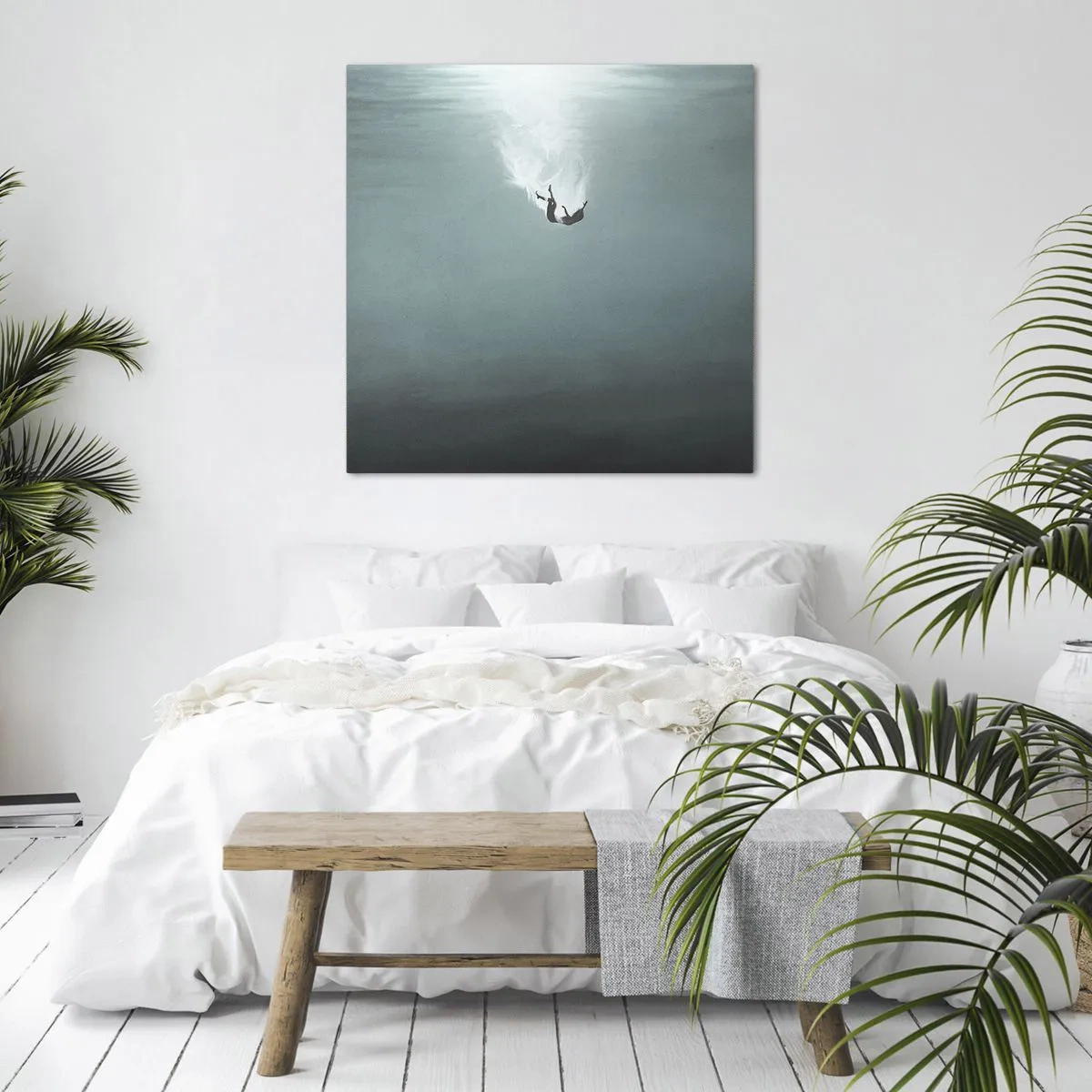 Bild auf Leinwand - Leinwandbild - In den Armen des Ozeans - 70x70 cm