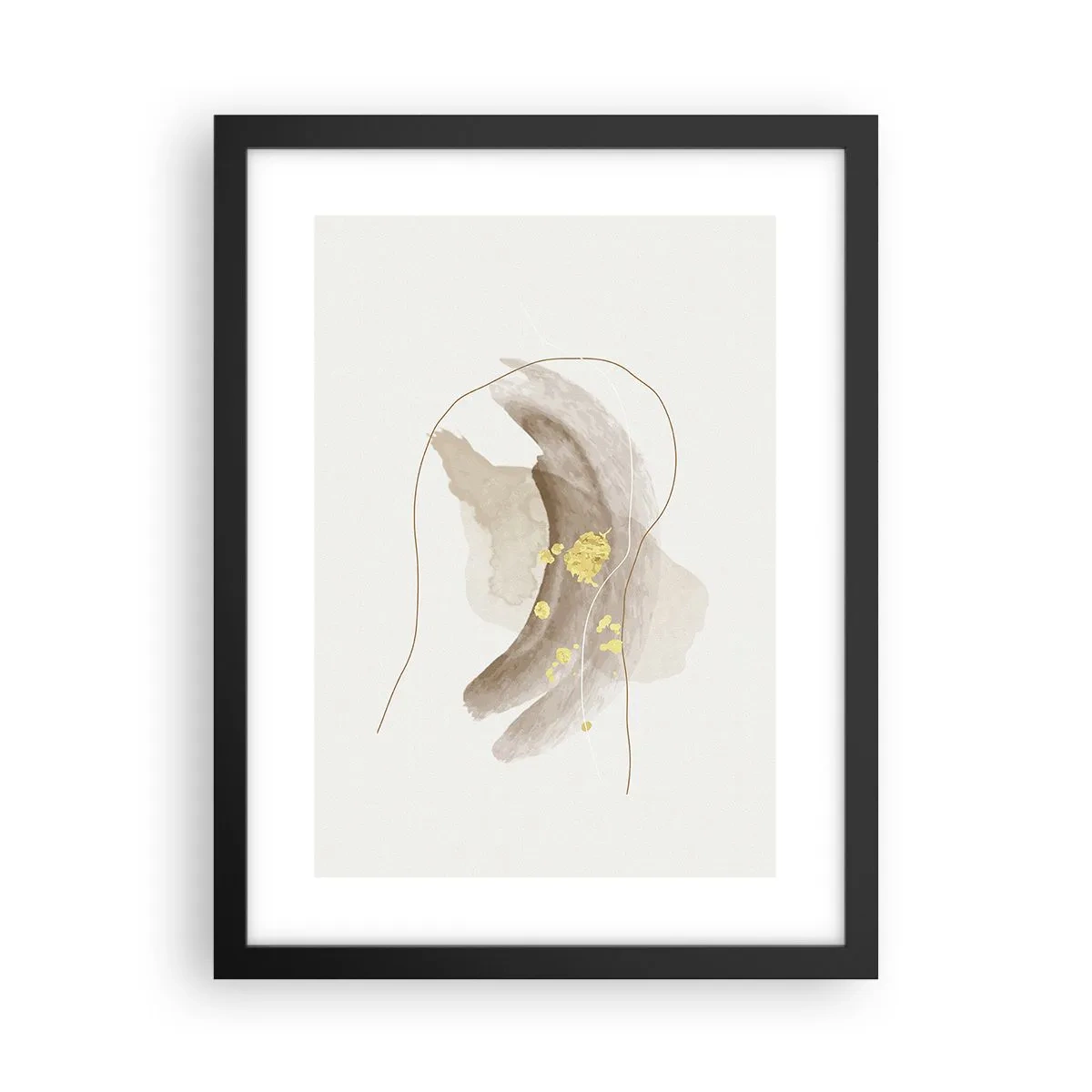 Poster in einem schwarzem Rahmen - Im Weltraum begegnet - 30x40 cm