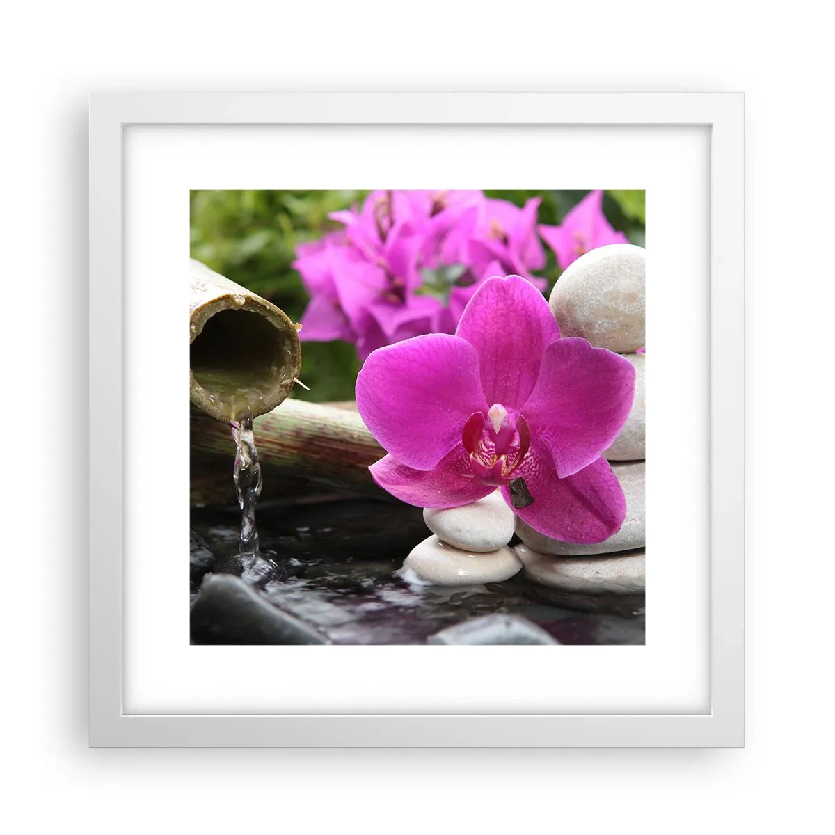 Poster in einem weißen Rahmen - Du ruhst dich schon aus - 30x30 cm