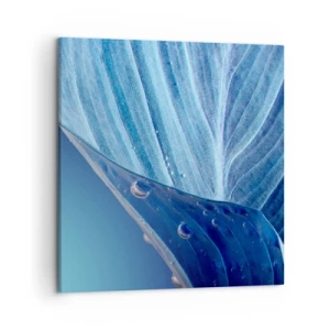 Bild auf Leinwand - Leinwandbild - Versteckte Tropfen vom Blau - 50x50 cm