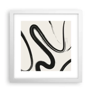 Poster in einem weißen Rahmen - Schwarz-Weiß-Laune - 30x30 cm