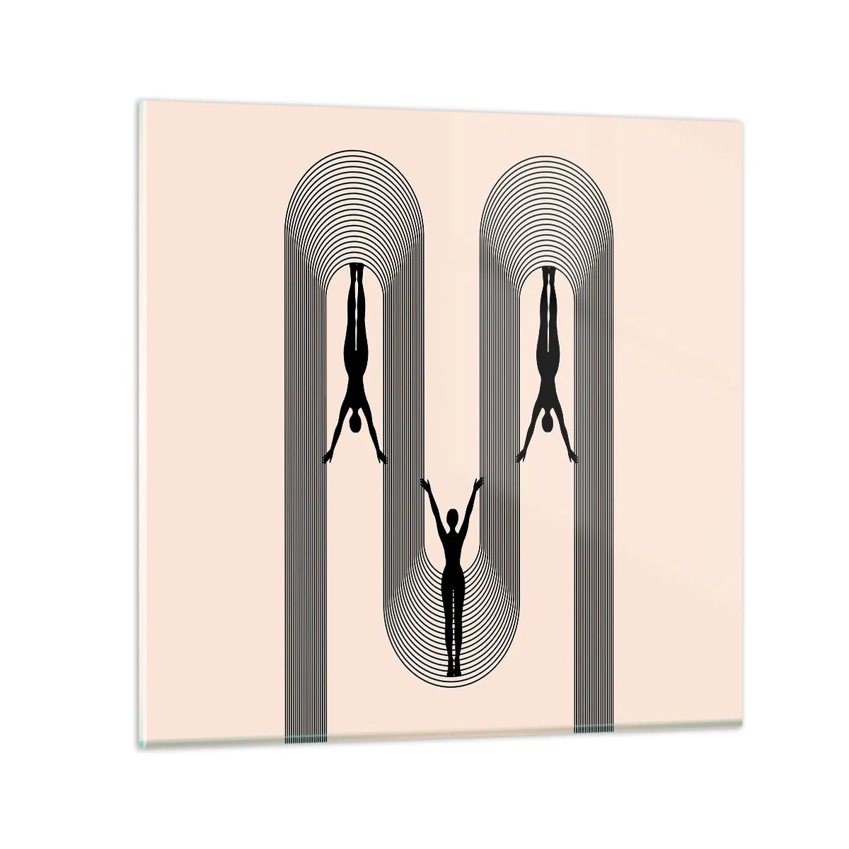 Glasbild - Bild auf glas - Verkehrt herum - 70x70 cm