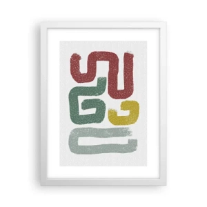 Poster in einem weißen Rahmen - In einer unbekannten Sprache - 30x40 cm