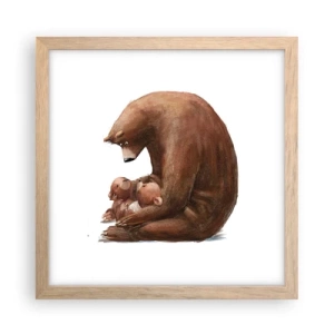 Poster in einem Rahmen aus heller Eiche - Süße Träume, Kinder - 30x30 cm