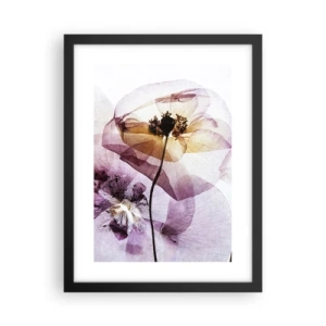 Poster in einem schwarzem Rahmen - Transparente Körperblumen - 30x40 cm