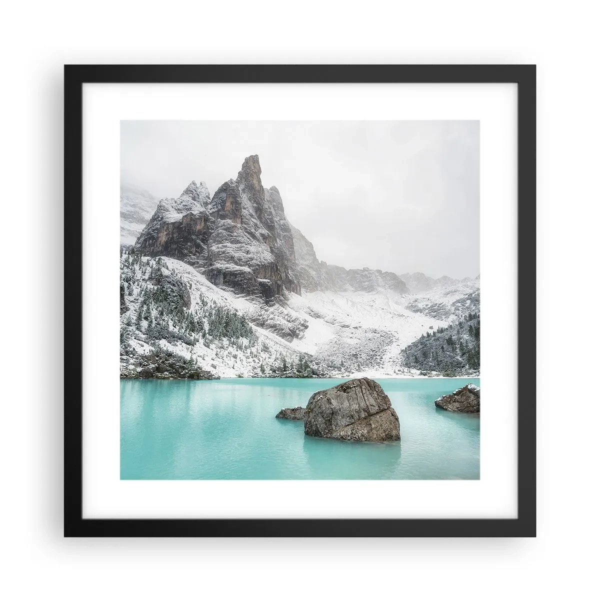 Poster in einem schwarzem Rahmen - Auf der Hut - 40x40 cm
