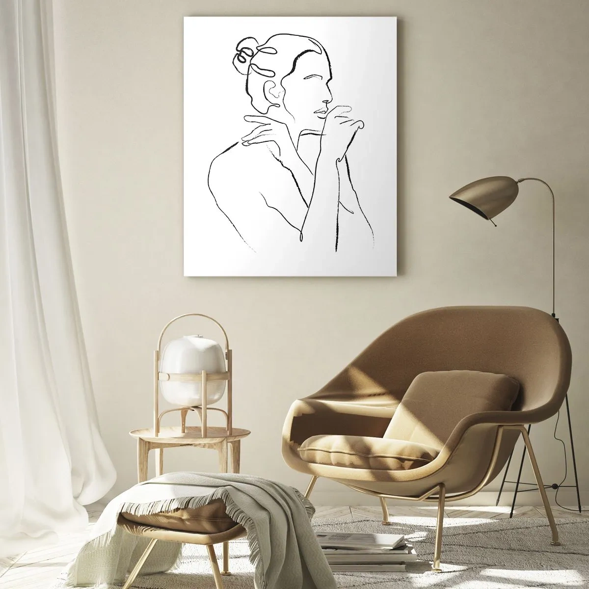 Glasbild - Bild auf glas - Akt: ein sinnliches Geheimnis - 70x100 cm