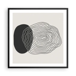 Poster in einem schwarzem Rahmen - Dauer und Schwingung - 60x60 cm