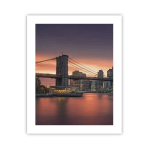 Poster - Eingetaucht in lila Stille - 40x50 cm