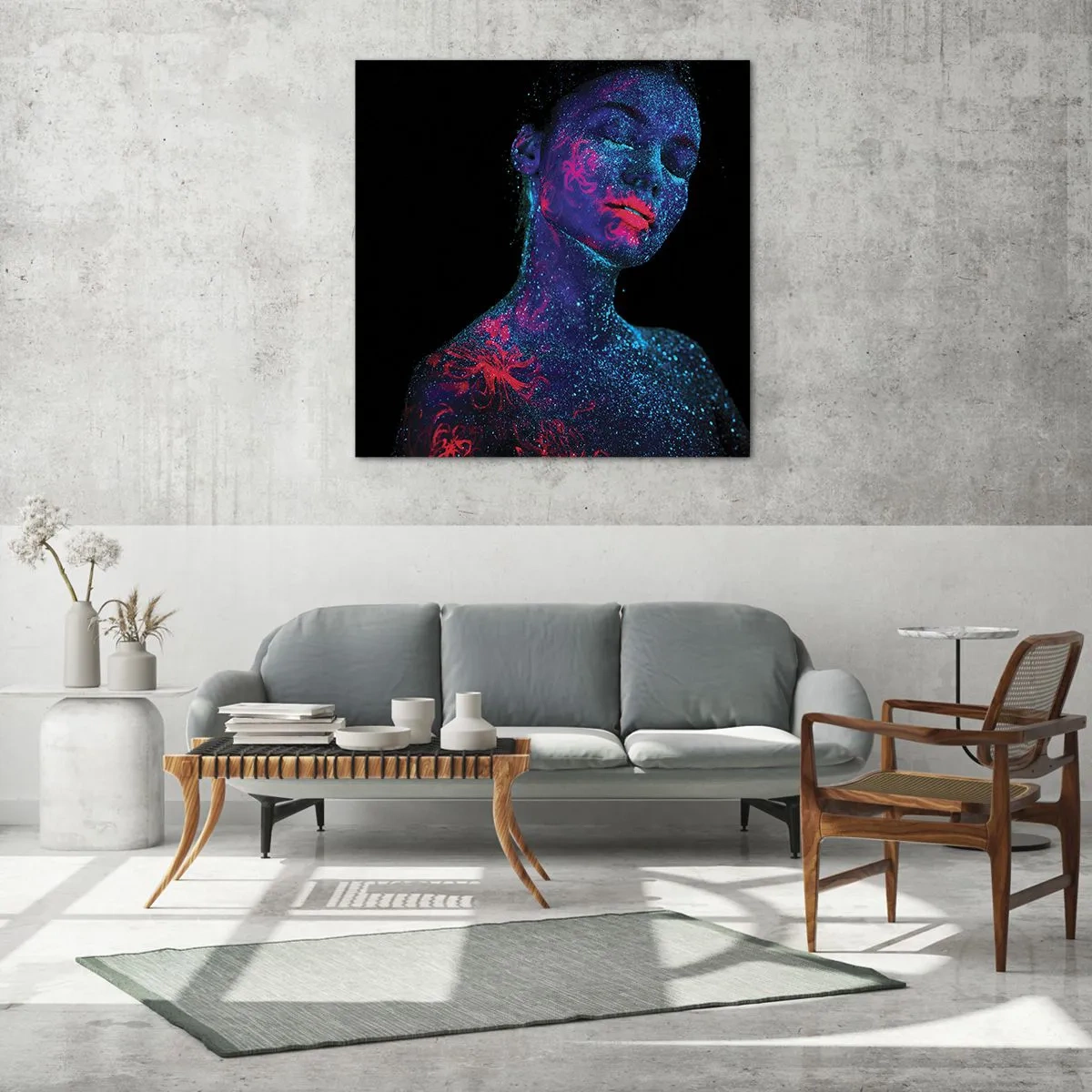 Glasbild - Bild auf glas - Im Sternenstaub - 60x60 cm