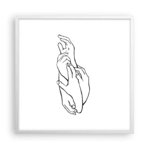 Poster in einem weißen Rahmen - Gute Geste - 60x60 cm