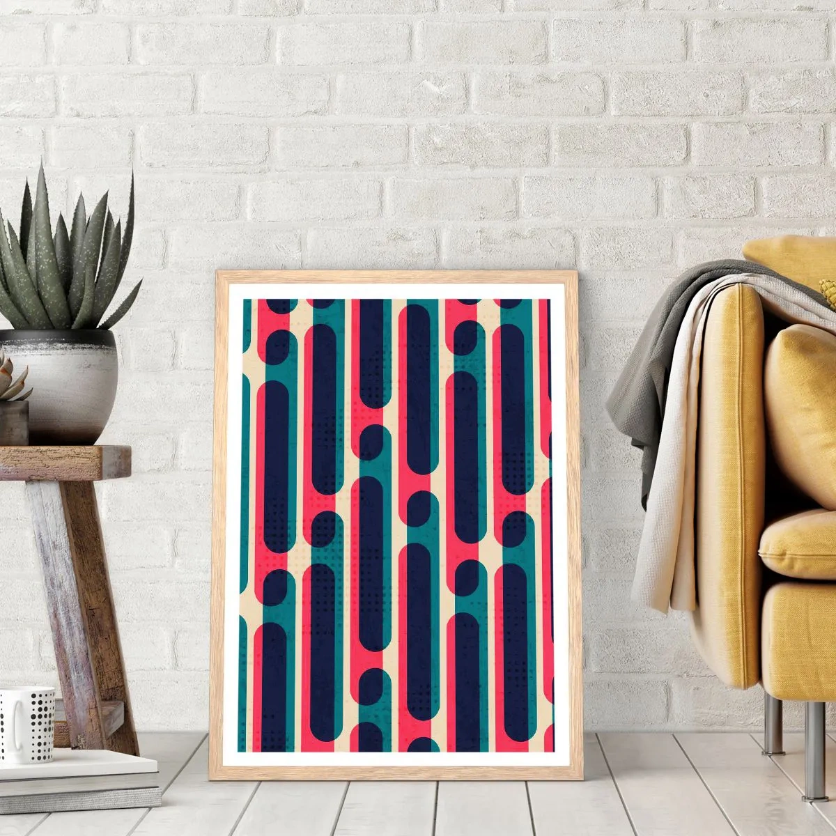 Poster in einem Rahmen aus heller Eiche - In die Tiefe und vorwärts - 50x70 cm