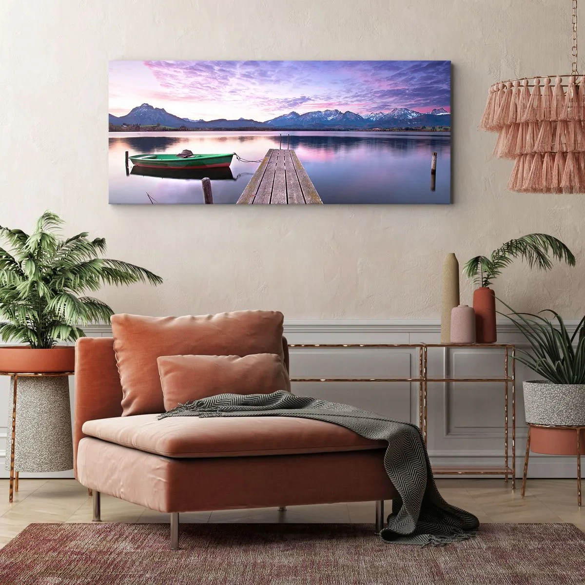 Bild auf Leinwand - Leinwandbild - Freundliche Stille - 90x30 cm
