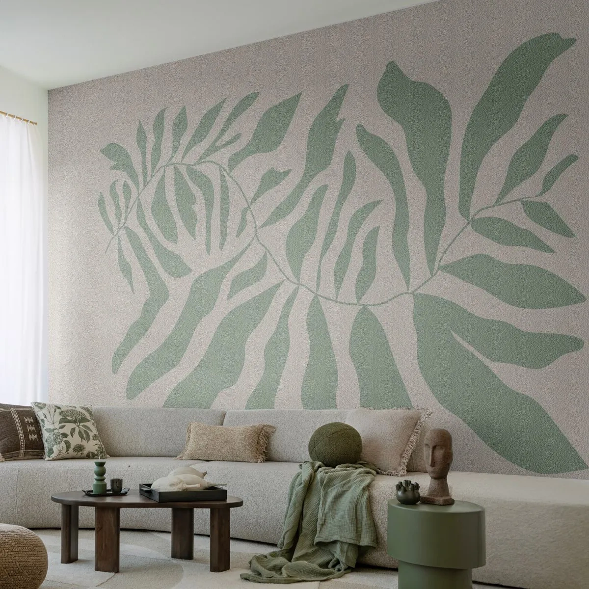 Fototapete Standard Eco - Smaragdzweig - Boho, Anlage, Botanisch - 400x280 cm