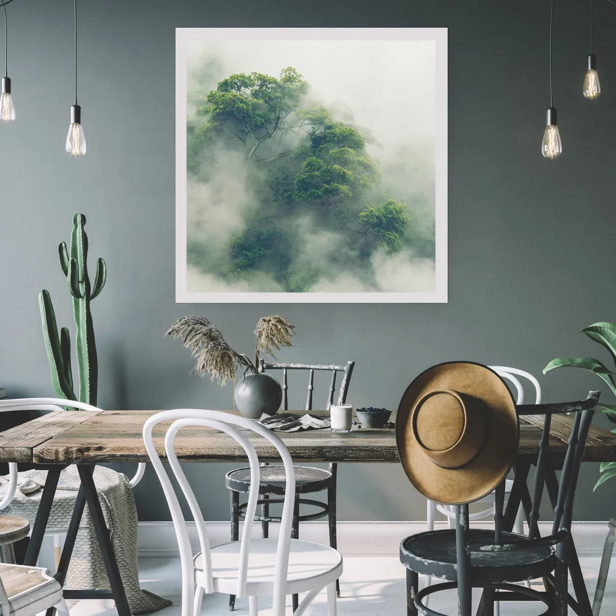 Poster - In Nebel gehüllt - 40x40 cm