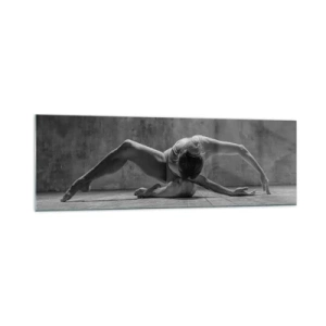 Glasbild - Bild auf glas - Eine Tänzerin in künstlerischer Pose - 160x50cm - Symmetrie gefunden - Moderne Wanddekoration für Wohnzimmer und Schlafzimmer ARTTOR