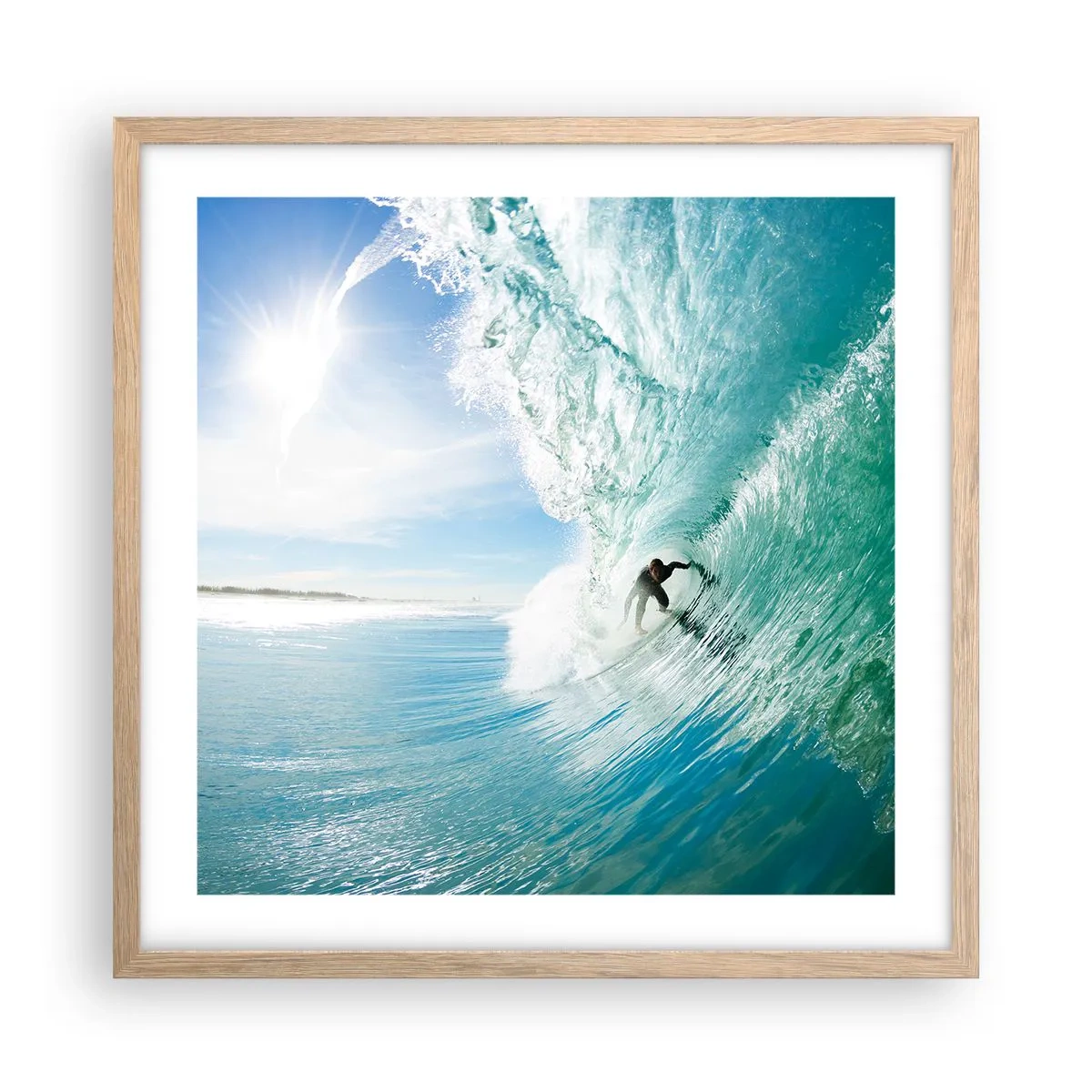 Poster in einem Rahmen aus heller Eiche - Immer Top - 50x50 cm