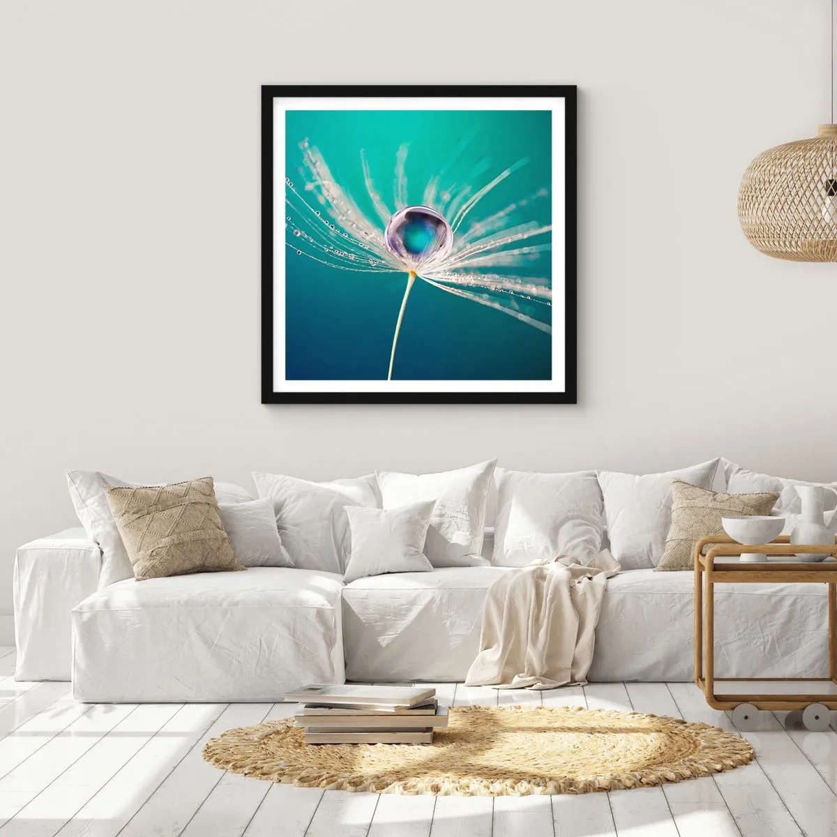 Poster in einem schwarzem Rahmen - Mystischer Moment - 40x40 cm