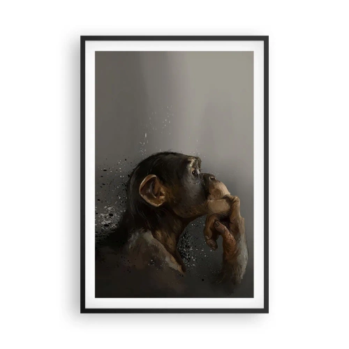 Poster in einem schwarzem Rahmen - Sicherlich ein Denker - 61x91 cm