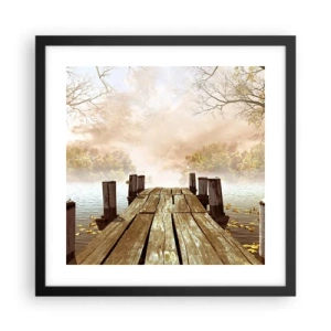 Poster in einem schwarzem Rahmen - Die milde Traurigkeit des Herbstes - 40x40 cm