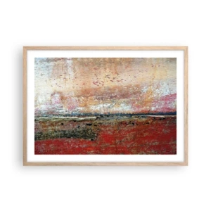 Poster in einem Rahmen aus heller Eiche - Vielleicht liegt es am Meer - 70x50 cm