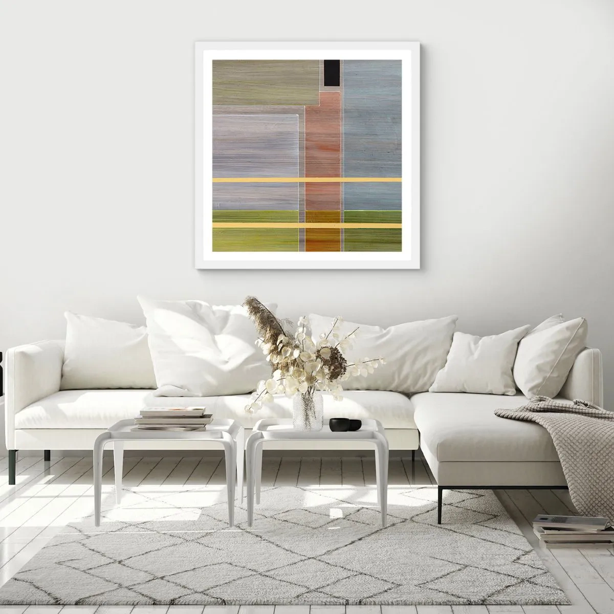 Poster in einem weißen Rahmen - Einfach und ruhig - 60x60 cm