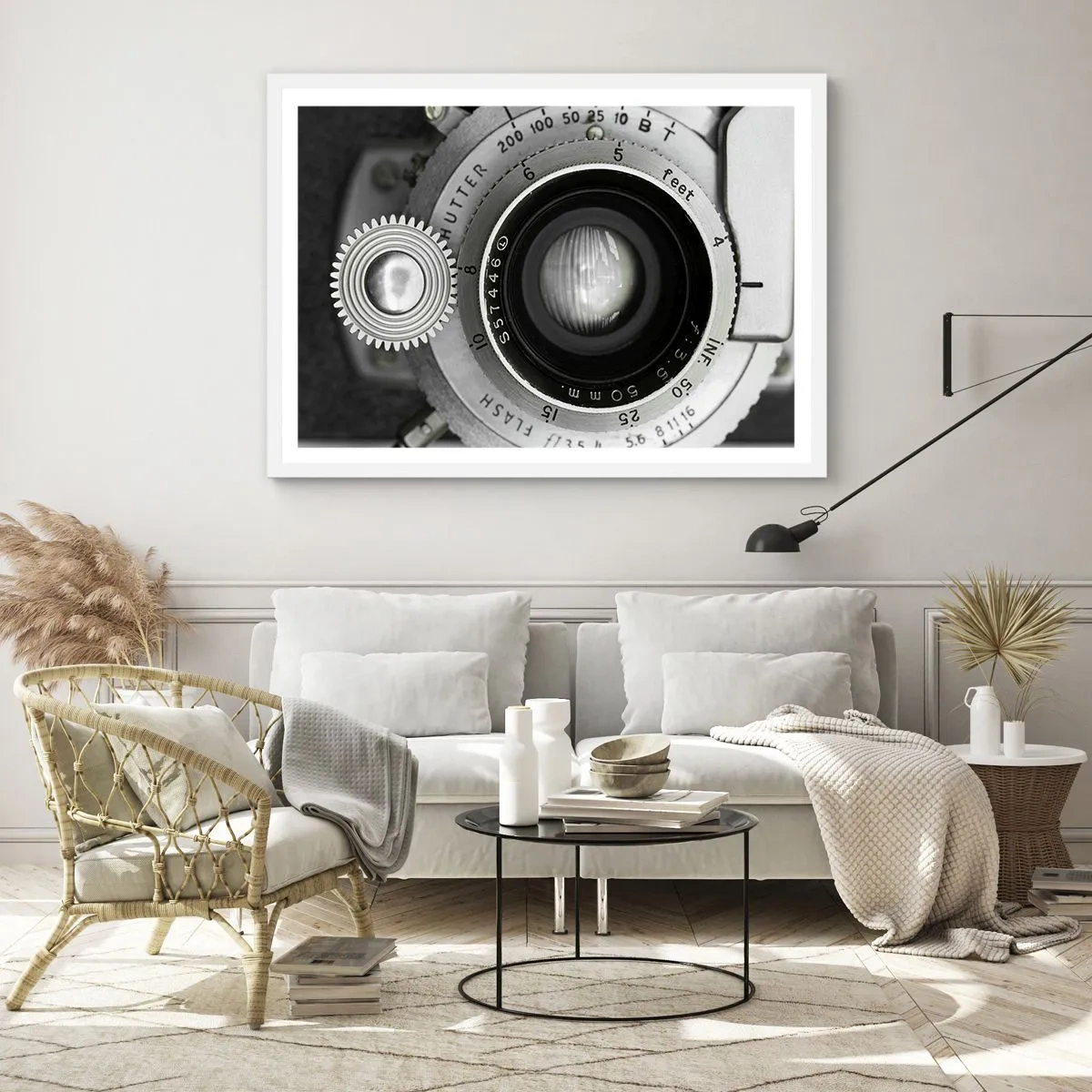 Poster in einem weißen Rahmen - Eine Story über Hollywood - 50x40 cm