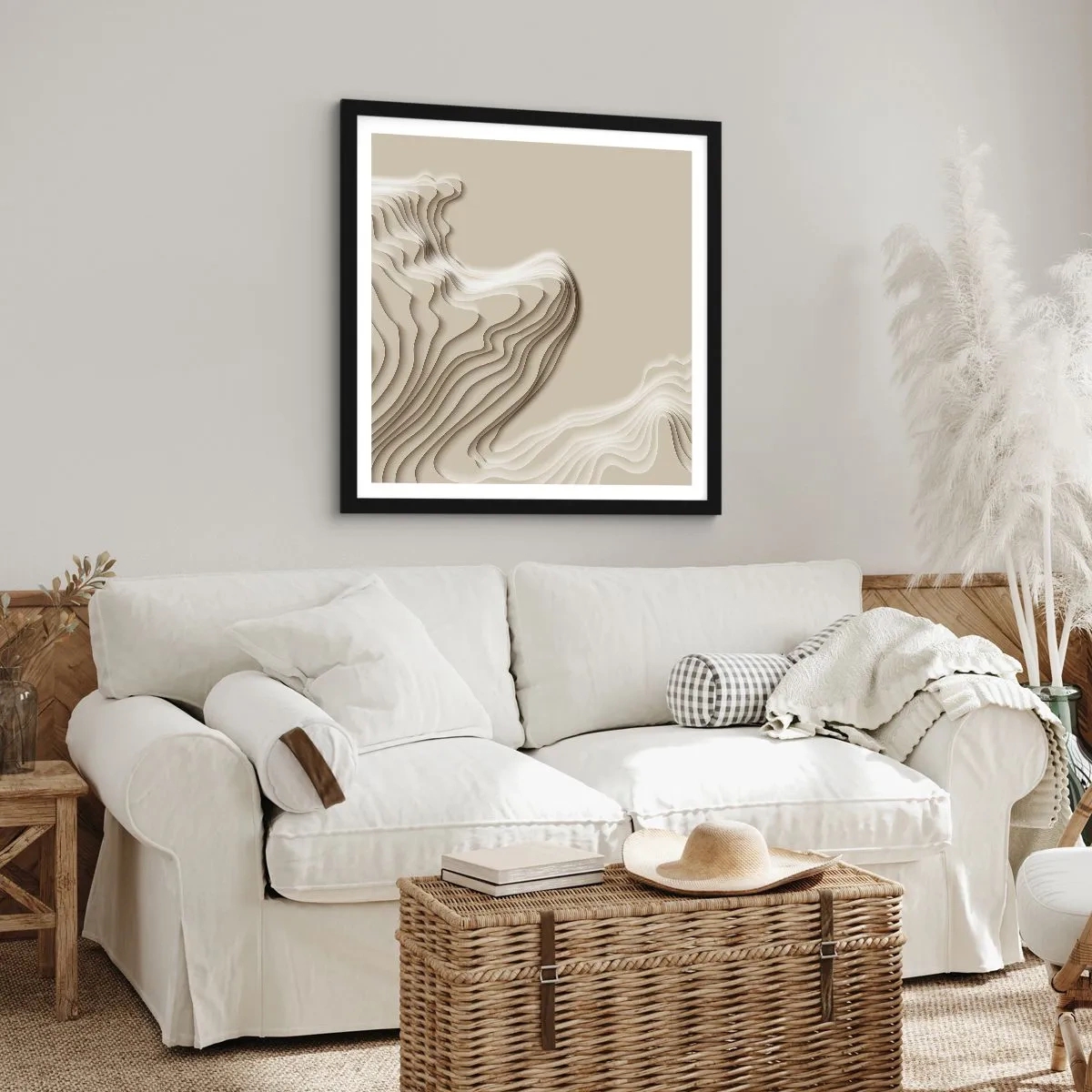 Poster in einem schwarzem Rahmen - Topographie der Kunst - 60x60 cm