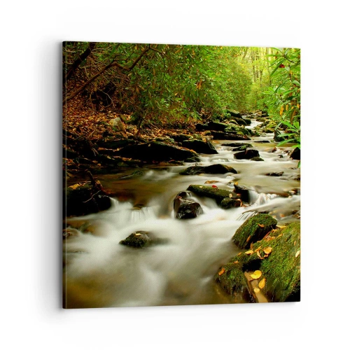 Bild auf Leinwand - Leinwandbild - Wie flüssiges Silber - 70x70 cm