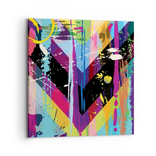 Bild auf Leinwand - Leinwandbild - Von oben nach unten - 70x70 cm