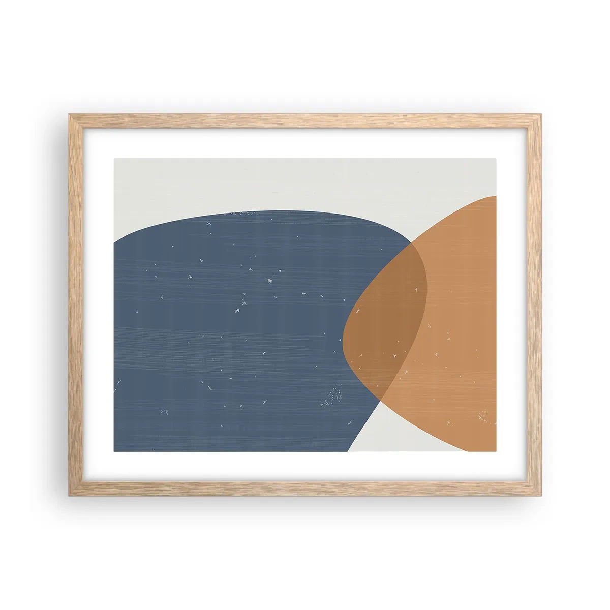 Poster in einem Rahmen aus heller Eiche - Ovale und Einflüsse - 50x40 cm
