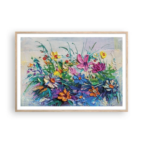 Poster in einem Rahmen aus heller Eiche - Überhaupt kein Stillleben - 100x70 cm