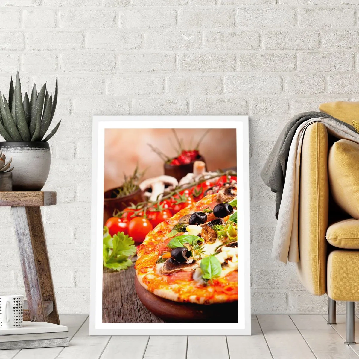 Poster in einem weißen Rahmen - Aus den tellurischen Zutaten - 40x50 cm