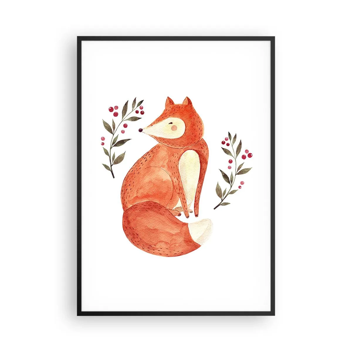 Poster in einem schwarzem Rahmen - Kleine Rothaarige - 70x100 cm