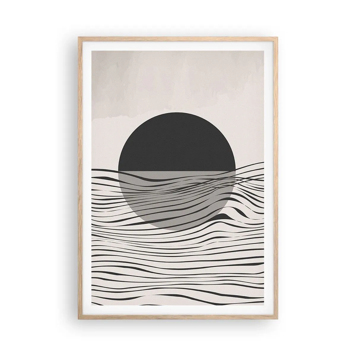 Poster in einem Rahmen aus heller Eiche - Halbe Komposition - 70x100 cm