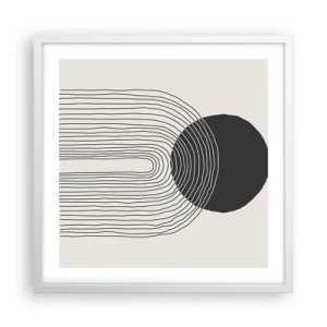 Poster in einem weißen Rahmen - Zittern und Vertrauen - 50x50 cm