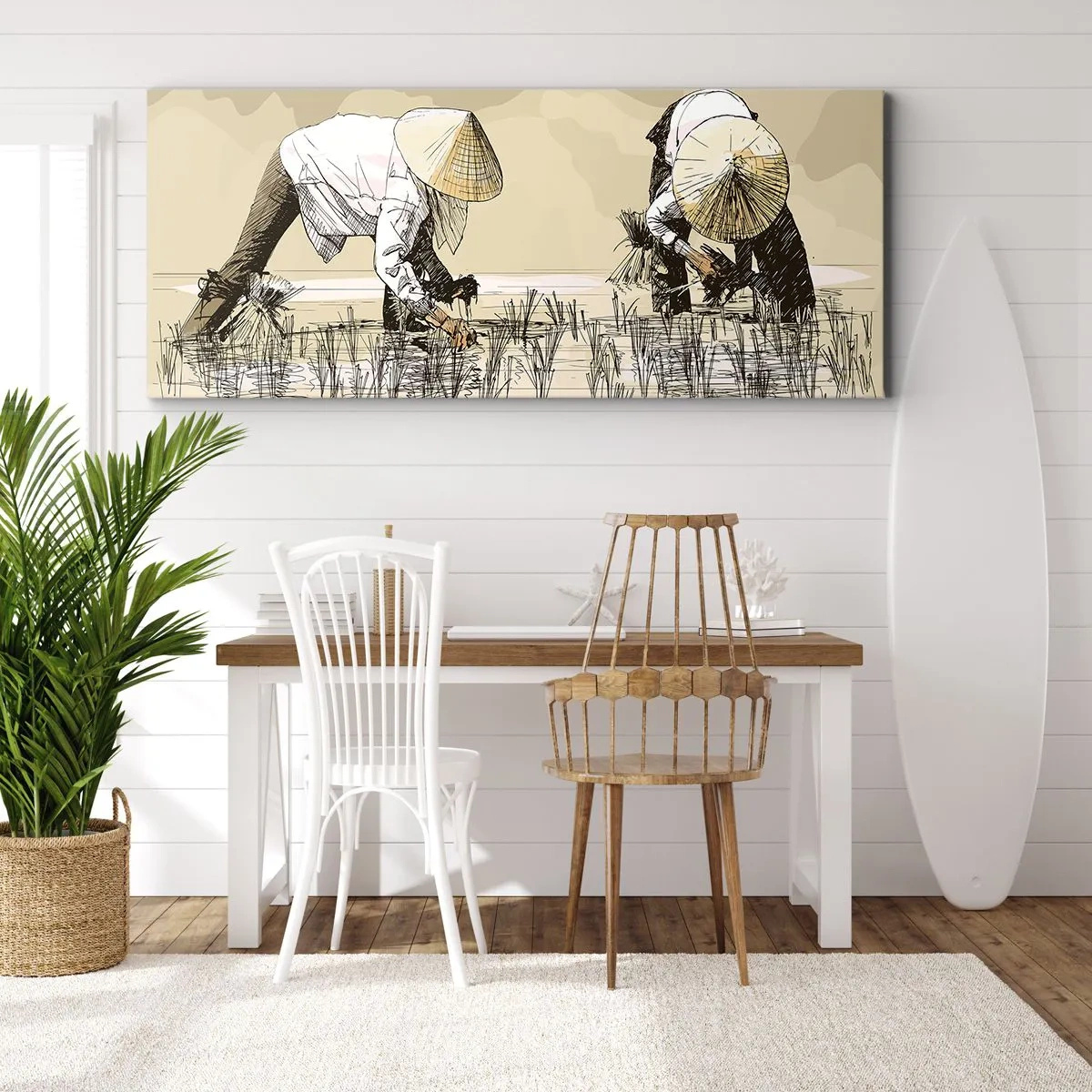 Bild auf Leinwand - Leinwandbild - Erfolgreiche Ernte - 90x30 cm