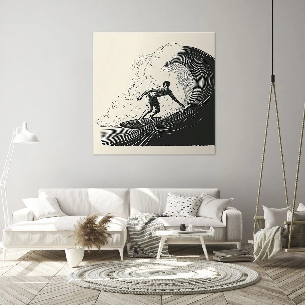 Bild auf Leinwand - Leinwandbild - König der Welle - 30x30 cm