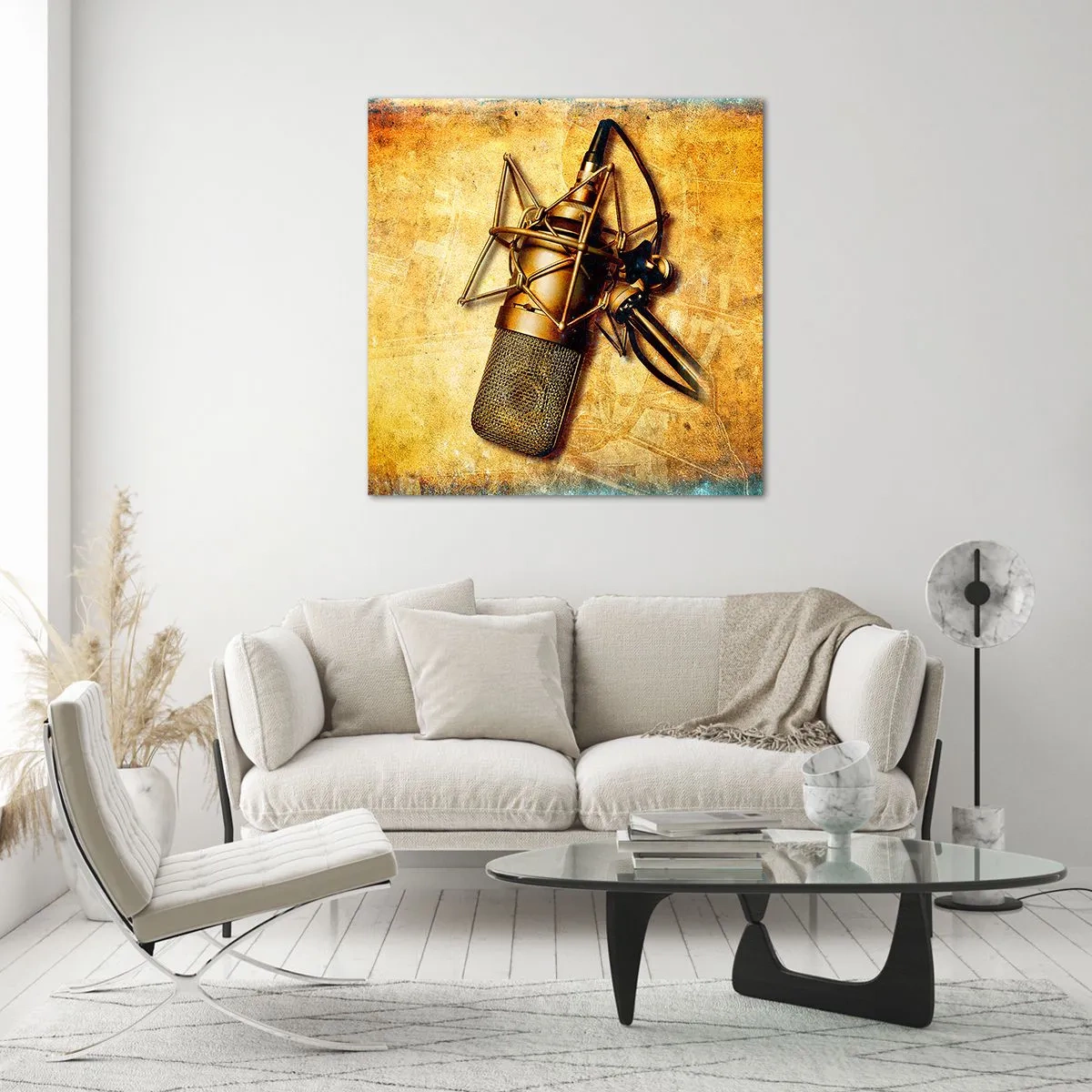 Glasbild - Bild auf glas - Die goldenen Jahre des Radios - 60x60 cm