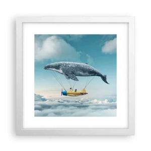 Poster in einem weißen Rahmen - Warum nicht? - 30x30 cm