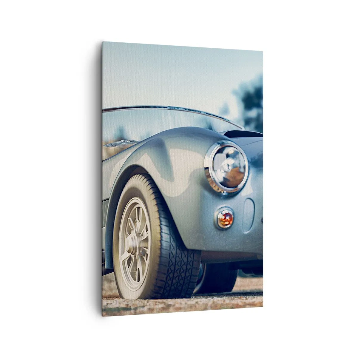 Bild auf Leinwand - Leinwandbild - Klassisches Cabrio in malerischer Umgebung - 80x120cm - Denn Stil zählt - Moderne Wanddekoration für Wohnzimmer und Schlafzimmer ARTTOR