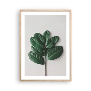 Poster in einem Rahmen aus heller Eiche - Eine Zeichnung purer Natur - 50x70 cm