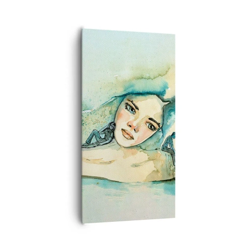 Bild auf Leinwand - Leinwandbild - Bin ich blau? - 65x120 cm