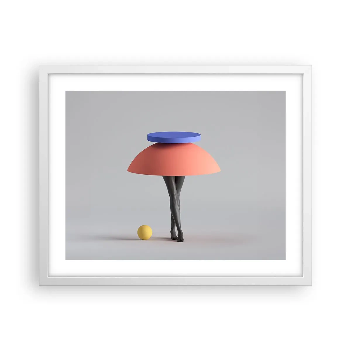 Poster in einem weißen Rahmen - Surrealistische Komposition - 50x40 cm